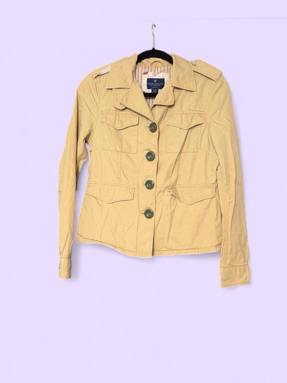 Jacket lightweight American Eagle Small womens jacket medium coat 6 tan lined
